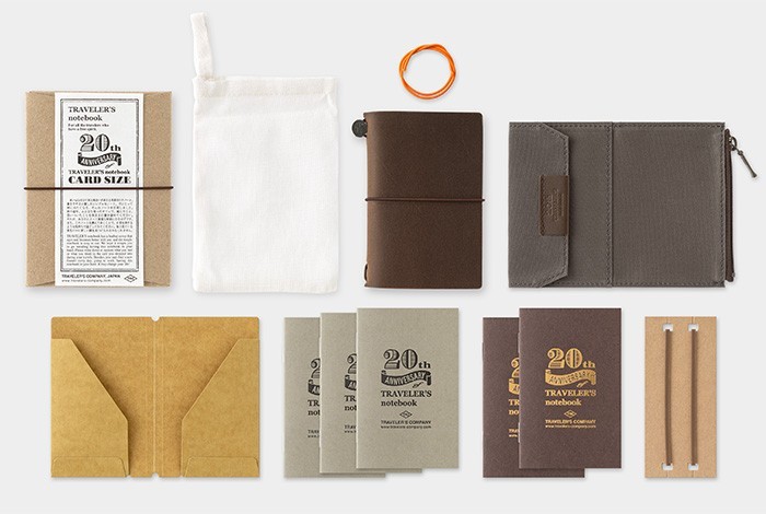 TRAVELER’S notebook Card Size 20th Anniversary Set Color Brown New
