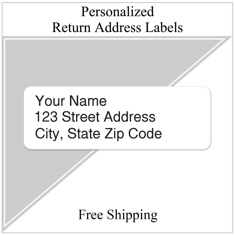 400 Personalized Return Address Labels Printed Text 1/2 Inch x 1 3/4 Any Font
