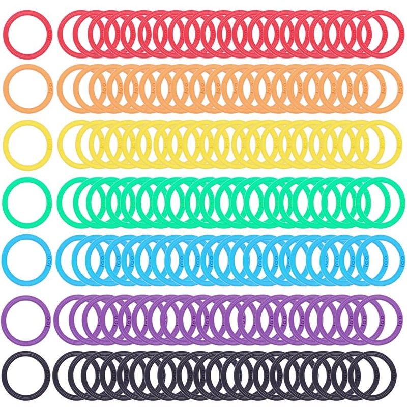 Plastic Binder Rings 1 Inch, Flexible Loose Leaf Book Rings, Colorful Keychai…