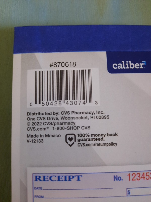Caliber Money Rent Receipt Book 2-Part Carbonless Pad Lot Of 16 gallery