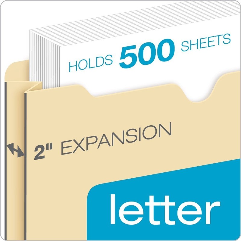 File Jacket, Letter, 2", 10 per Pack, Manila gallery