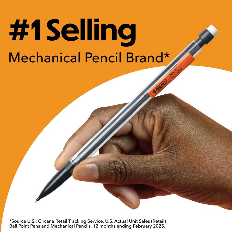 BIC Pencil Lead Refills, Medium Point (0.7mm), 30 Count (Pack of 1), Black gallery
