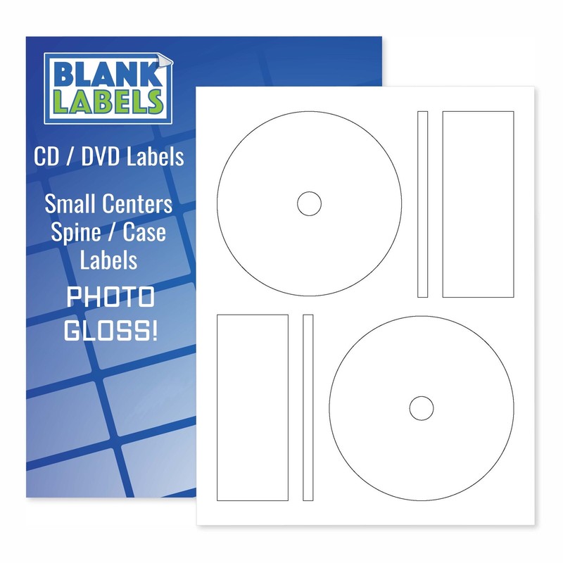 200 GLOSSY Laser Labels! - Fits Memorex Full Face - 100 Sheets! CD / DVD Gloss