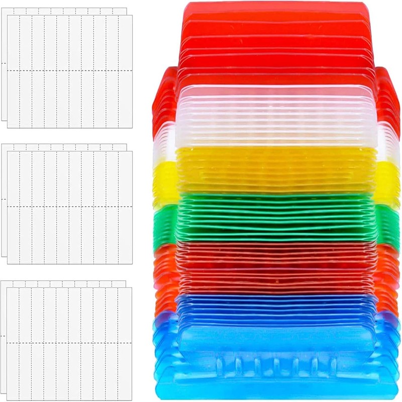 File Folder Tabs, 60+120 Sets Multicolor Hanging Folder Tabs With Inserts, 2 gallery
