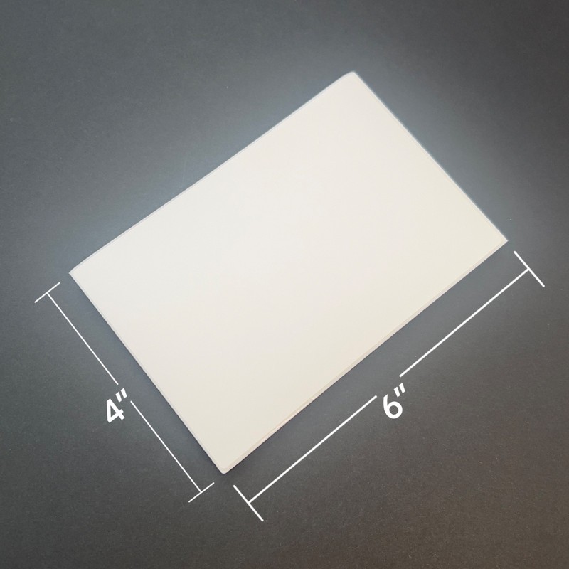 4×6 inch Fanfold Direct Thermal Labels, White – 1 Stack – 100 Count