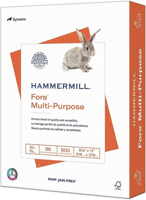 Printer Paper, Fore Multipurpose 20 lb Copy Paper, 8.5 x 11-1 Ream 500 Sheets... gallery