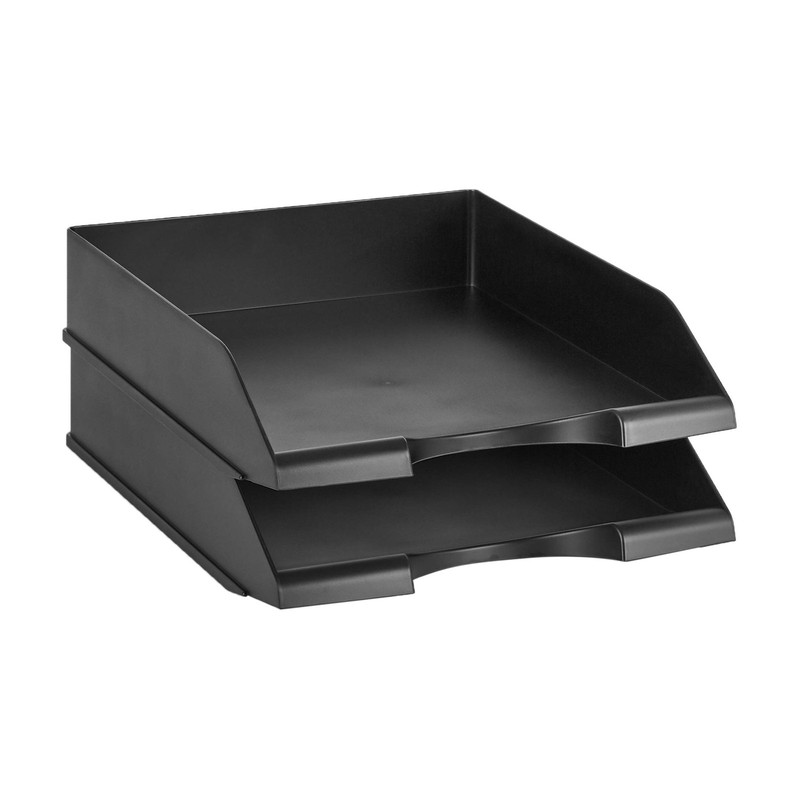 Amazon Basics Rectangular Stackable Desk Organizer 13.3" x 10" x 2.5", Black
