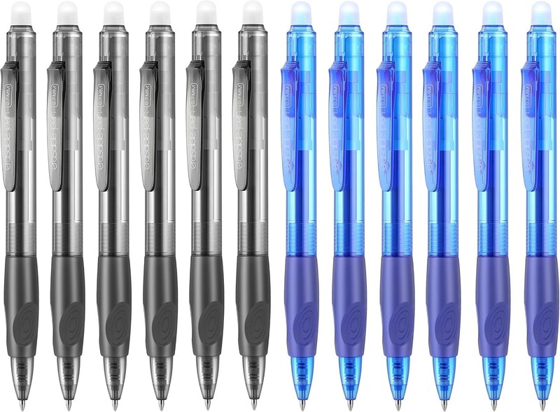 Aozora Erasable Pens Click Fine Point 0.7 mm Retractable Erasable Gel Pens for C