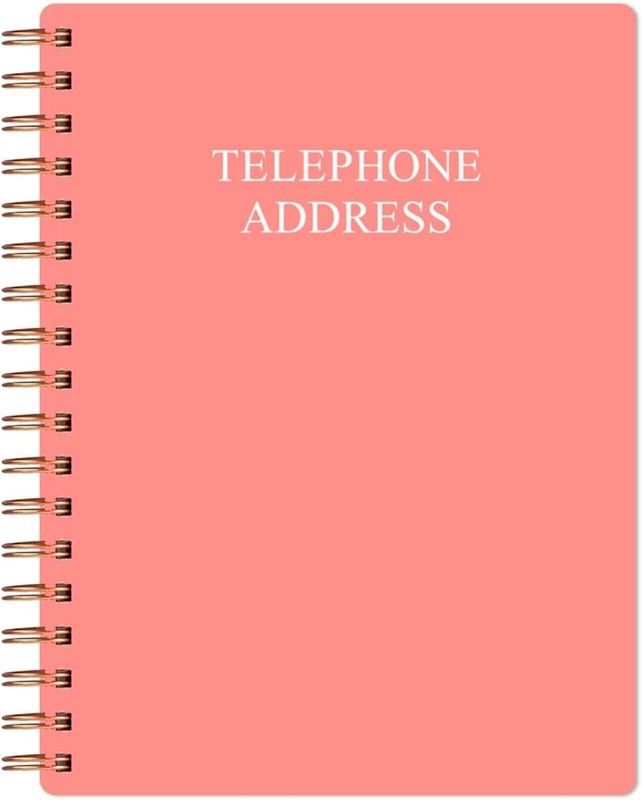 Telephone Address & Birthday Book with Tabs, Log 5x7 inch, Rose ....