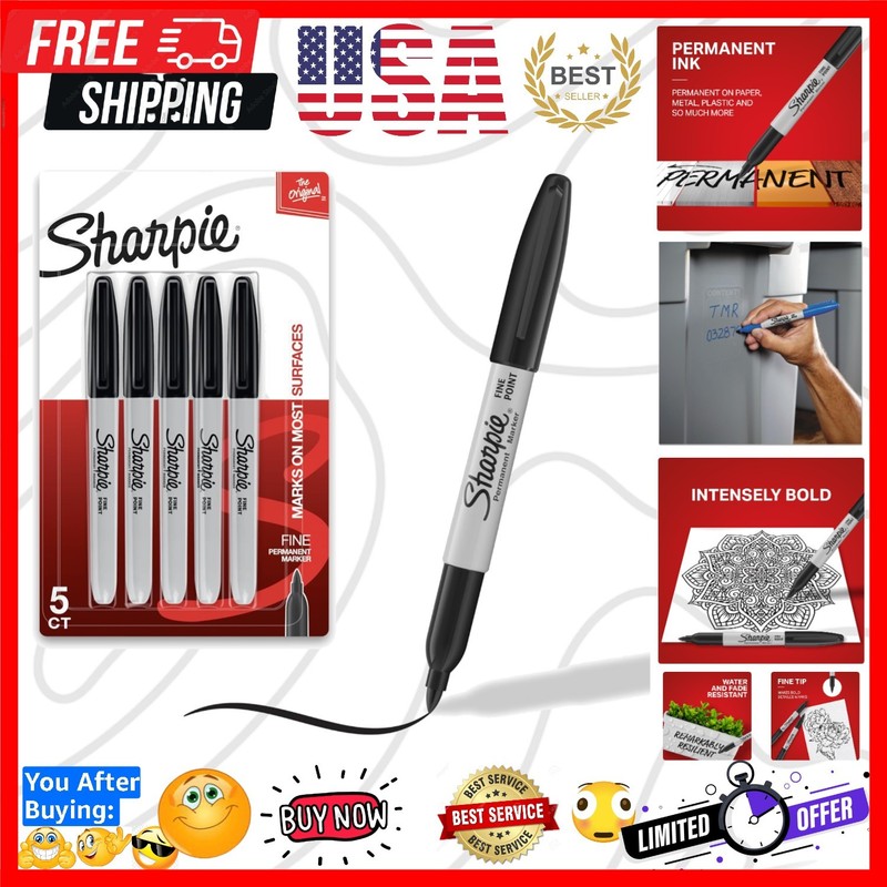 Permanent Markers Set Quick Drying And Fade Resistant Fine Tip Marker For Woo…