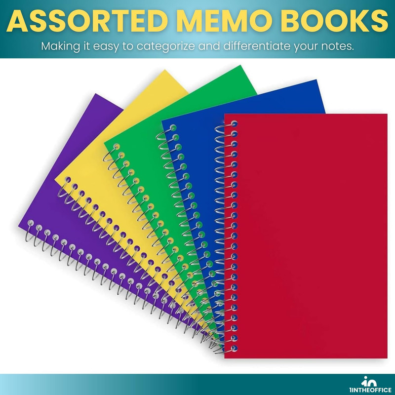 Notepads 4X6 College Ruled, Assorted Colors, 50 Sheets/Pad, 5 Pack gallery
