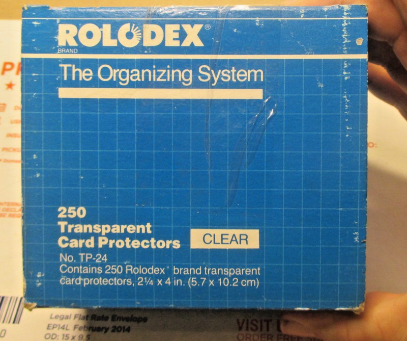 Rolodex Transparent Card Protectors TP-24 Holds 250 Cards CLEAR