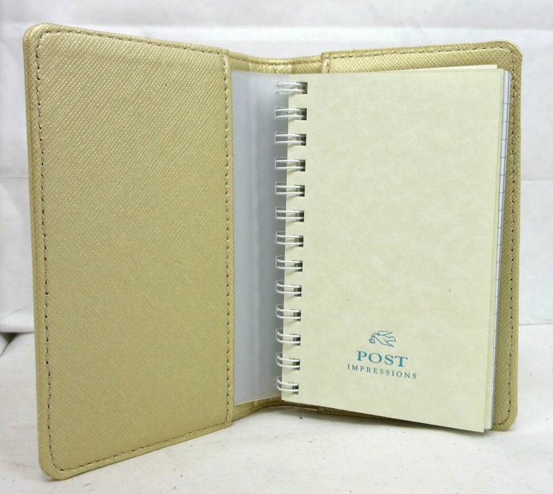 Post Impressions 5" Notebook Refillable Spiral Insert NEW Pocket Size Gold gallery