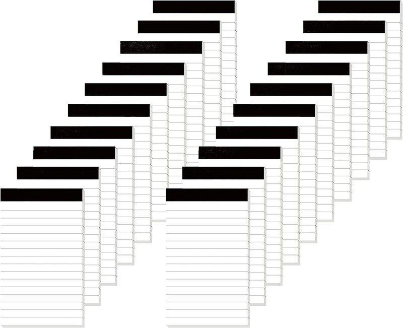 20 Pack Small Notepad, 3 x 5 Inch Ultra Quality Note Pads, Server Lined Papers a