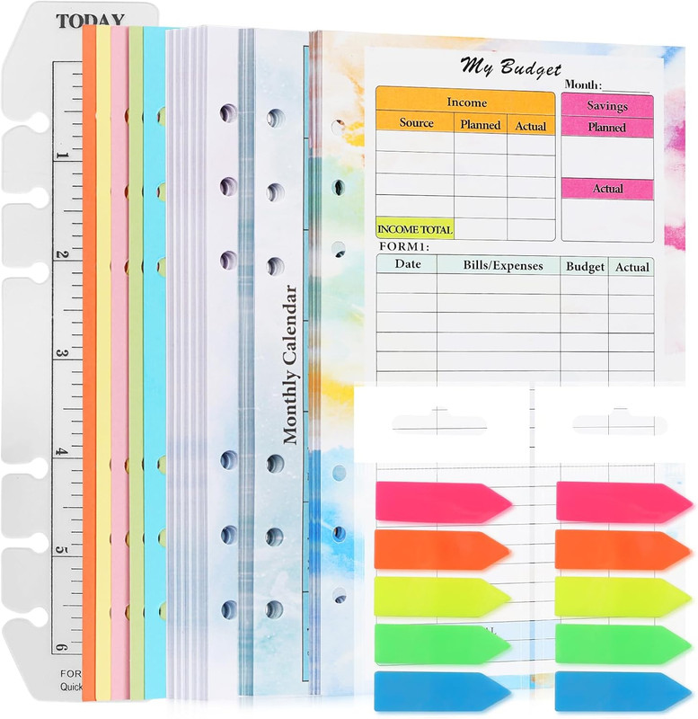 Toplive 7 Pack A5 Planner Inserts Monthly Weekly Planner Refills Paper 6 Ring Ex gallery