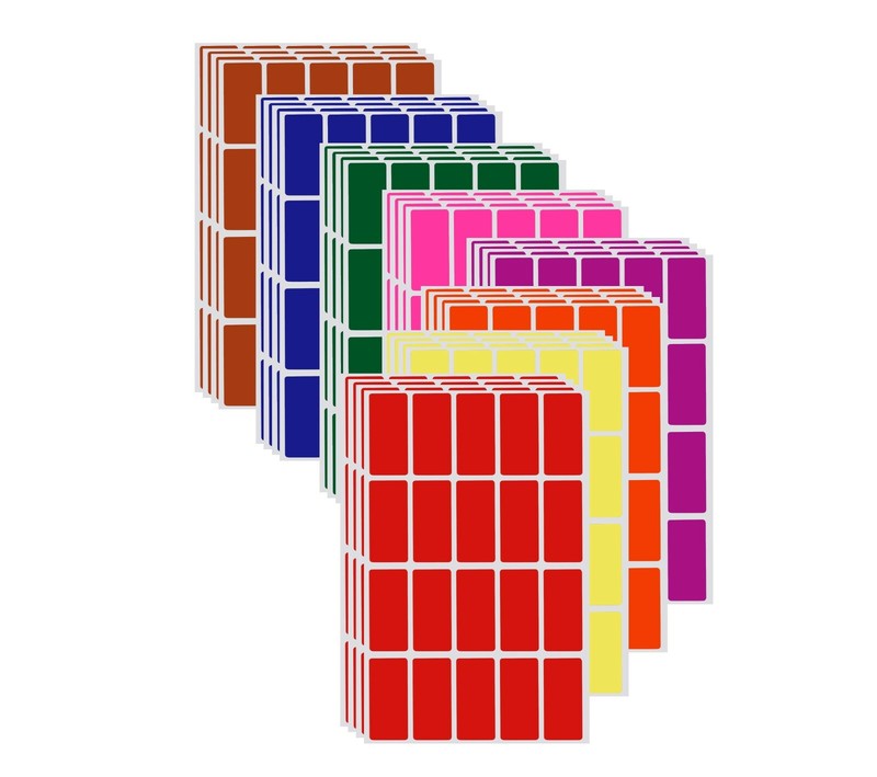 Rectangle Coding Labels For Marking Office File 1.57″ x 0.75″ Stickers 640 Pack