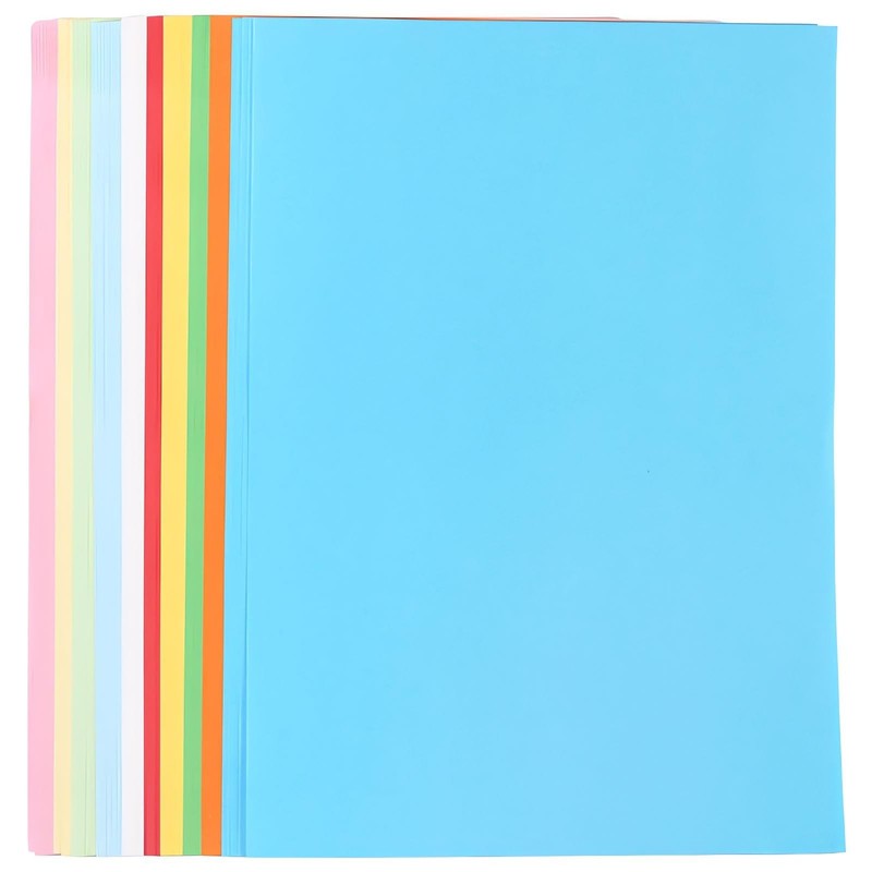 100 Sheets Colored Copy Printing Paper 10 Assorted Colors, 8.3 X 11.7 in Cons…