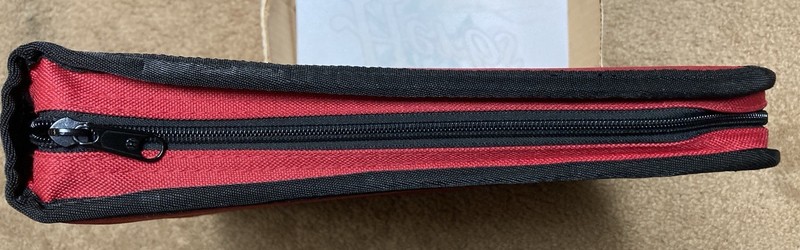 Red Polyester Canvas 2.5 Inch Binder With Zipper Closure, Pen Holders, Pocket gallery