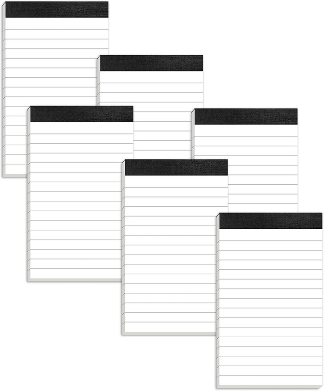 6-Pack 3x5 Inch Lined Notepad Refills for Notes and Reminders