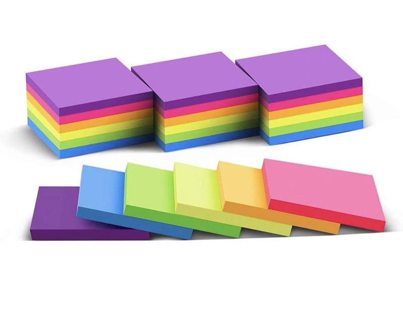 24 Pack Sticky Notes 3×3 in Post Bright Stickies Strong Adhesive 74 Sheets/Pad