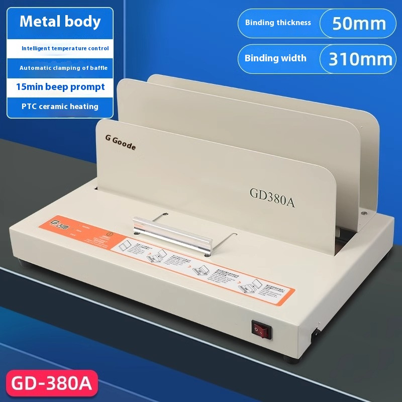220V GD380 Automatic Hot Melt Binding Machine A3 A4 A5 Book Envelope Binder New