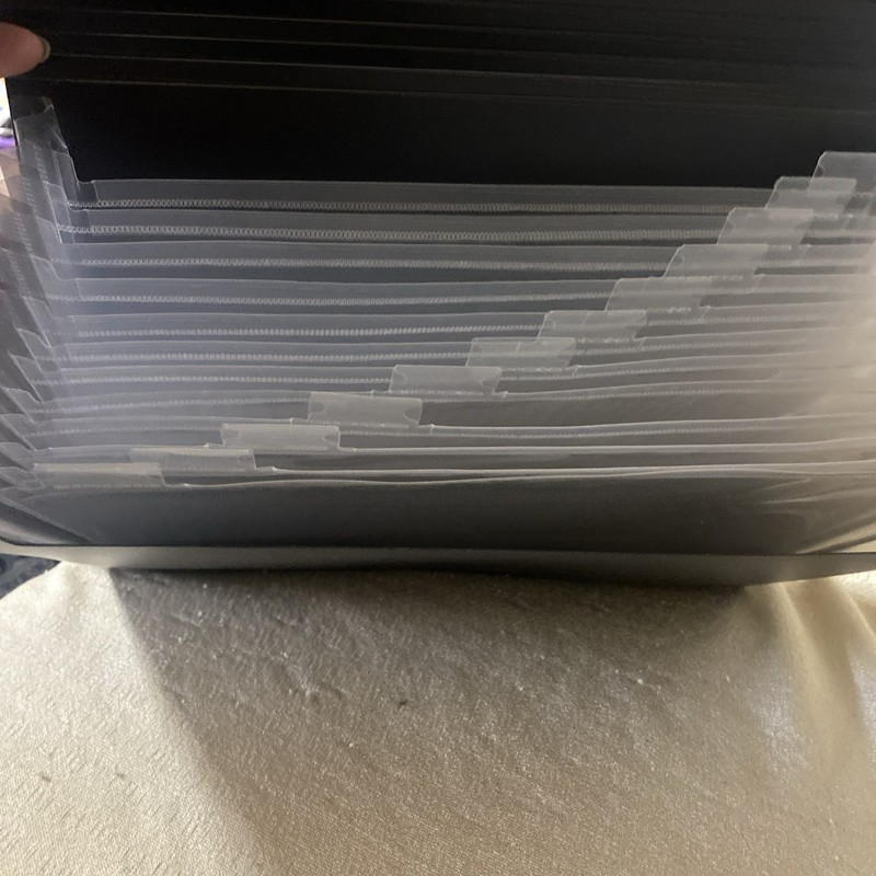 Amazonbasics Report Folder With 12 Devisions New Black Fast Shipping