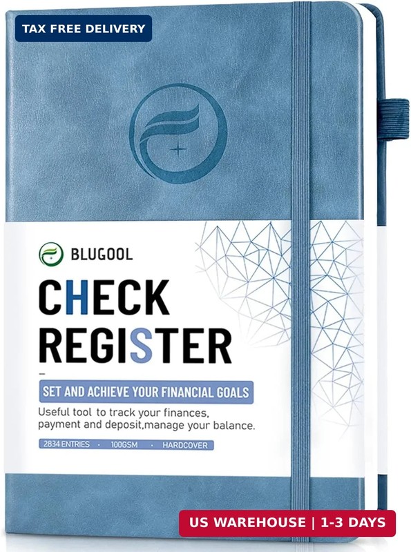Check Registers for Personal Checkbook, Blugool Checkbook Register with Check &