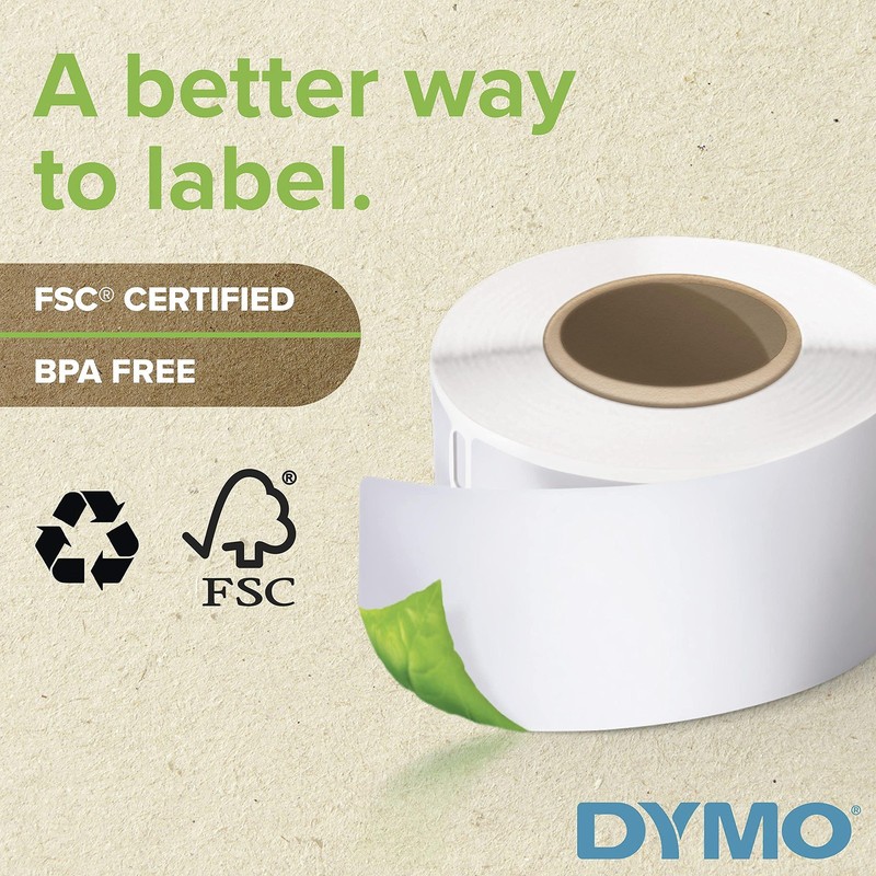 DYMO LW 1-Up File Folder Labels LabelWriter White 9/16 x 3-7/16" 6 Rolls 780 Lab gallery