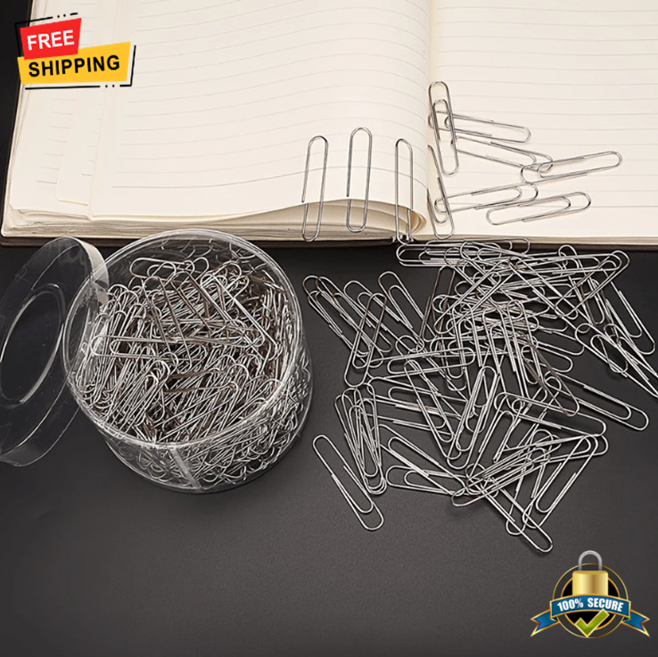 300pcs Large Paper Clips – Durable and Versatile for Office, School and Home Use