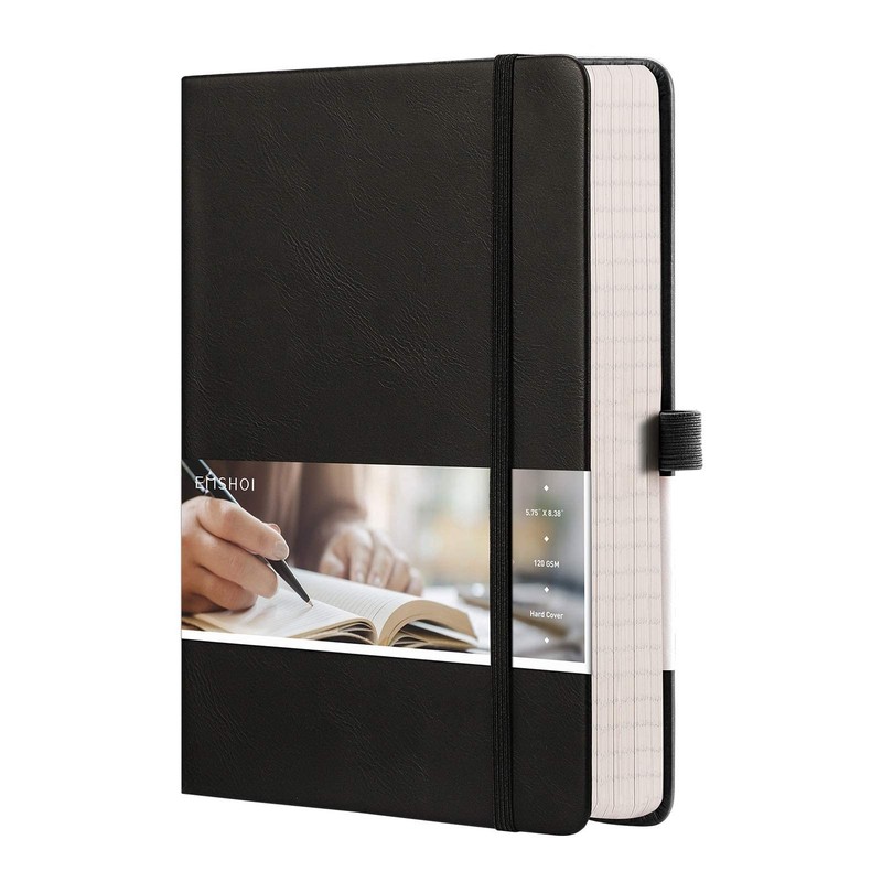 EMSHOI Graph Paper Notebook – 256 Pages A5 A5-Graph, Black
