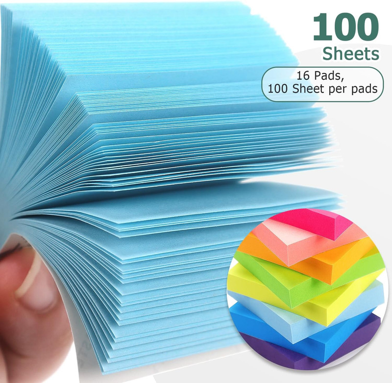 Sticky Notes 2X2 Self-Stick Notes 8 Bright Multi Colors Sticky Notes 16 Pads 100 gallery