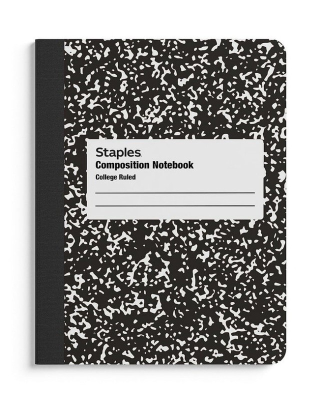 Mini Composition Books 80 sheets 2 in each pack black and blue Staples Brand gallery