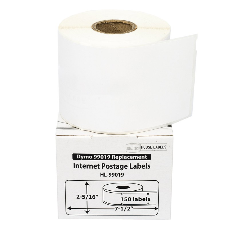DYMO Compatible 99019 1-Part Direct Thermal Postage Labels – (12) Rolls of 150