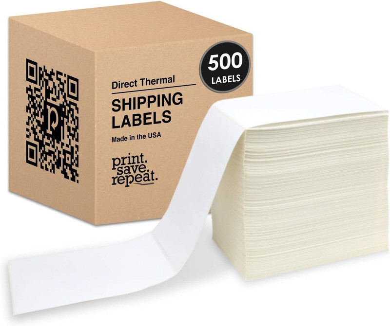 4X6 Direct Thermal Shipping Labels | 500 Labels | Fanfold [1 Stack of 500]