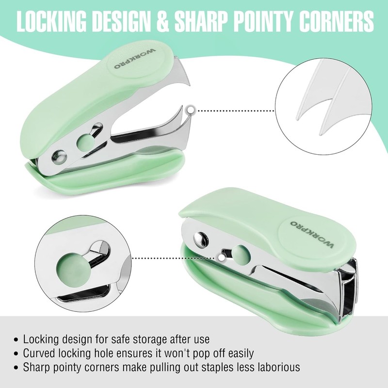 WORKPRO Small Stapler Set With 2000PCS 26/6 Staples Mini Staplers Staple Remover gallery