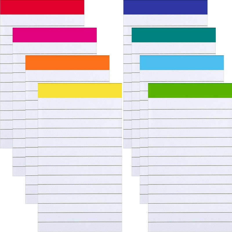 8 Pack Small Note Pads 4 x 6 Inch College Ruled Lined Legal Pads Refills Mini…
