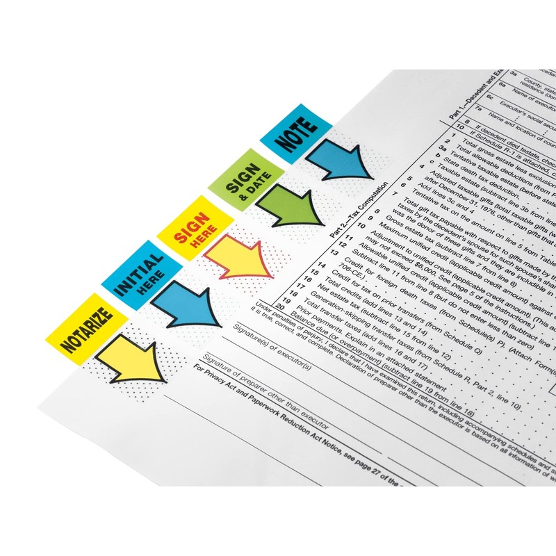 Post It Message Flags Sign Here Blue Value Pack 1X1.75 For Office Organization gallery