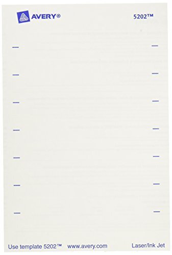 Avery Print-Or-Write Folder Labels, 5202, 5/8″ x 3 1/2″, White, Pack Of 252