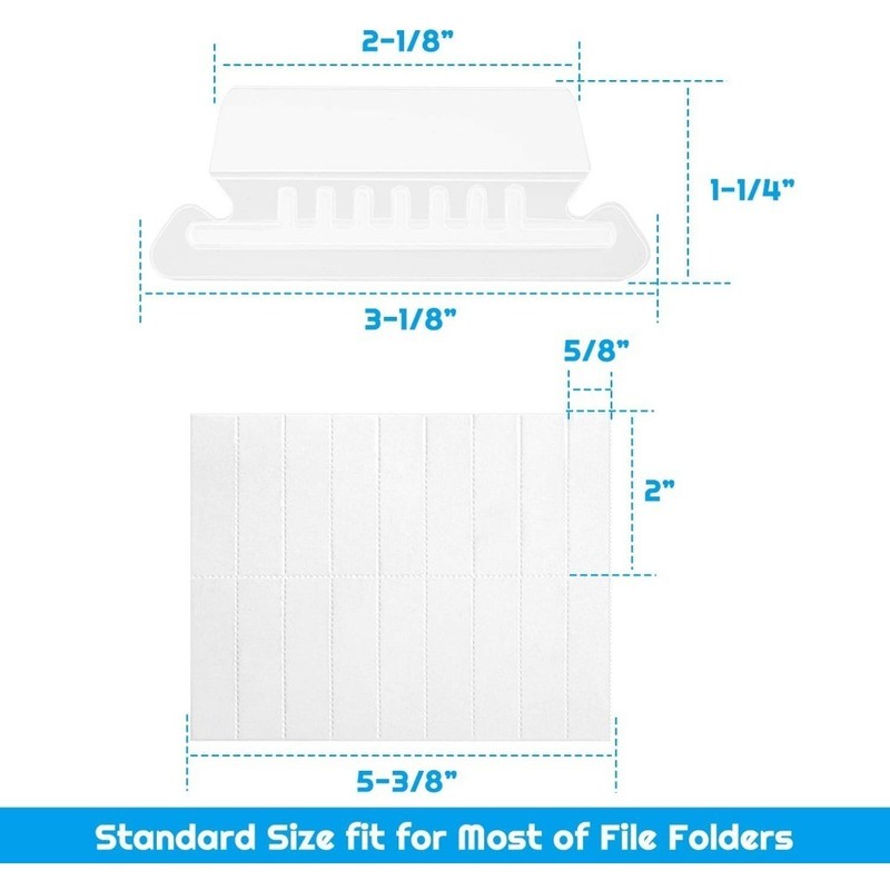 File Folder Tabs, 100 Sets Hanging File Folder Labels 2" Tabs and Inserts for gallery