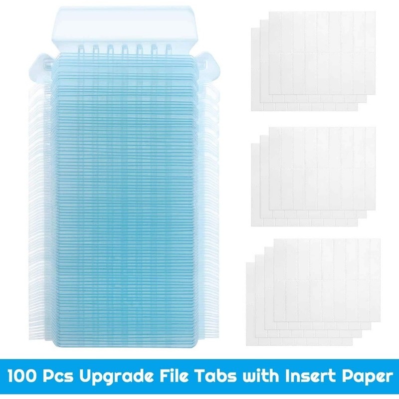 File Folder Tabs, 100 Sets Hanging File Folder Labels 2" Tabs and Inserts for gallery