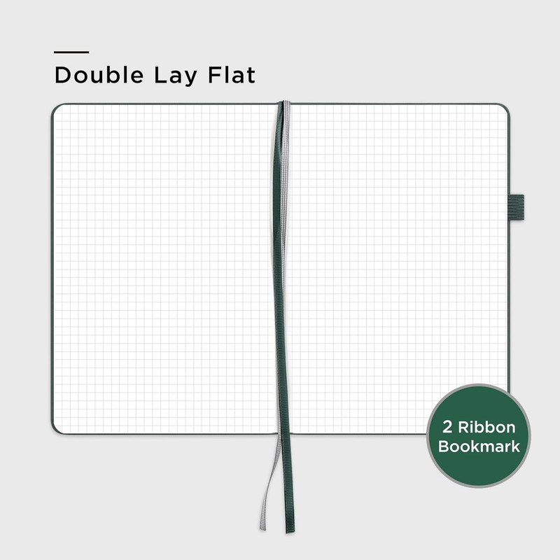 Graph Notebook, 5mm Grid, A5 Hardcover, 160 Pages 100gsm Thick Paper, Grid Journ gallery